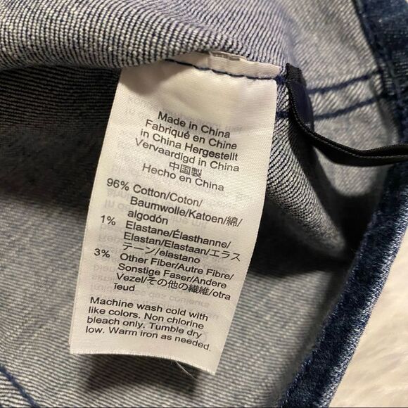 Madewell Stretch Denim Straight Mini Skirt in Marsden Wash K9566 Size 27 - Picture 8 of 12